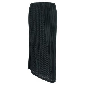 Issey Miyake Blue Polyester Midi Women's Skirt